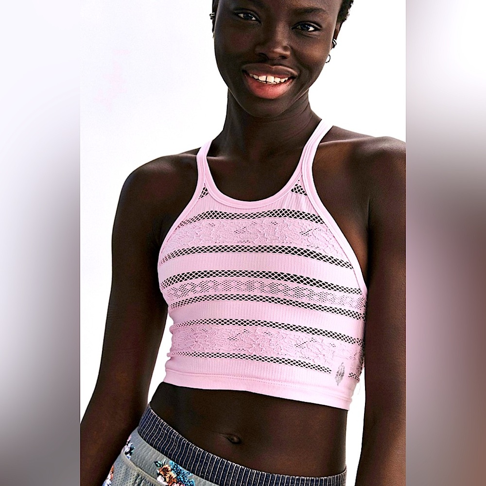 Free People Happiness Runs Take On Me Crop Tank // NWT // FP Movement // Logo